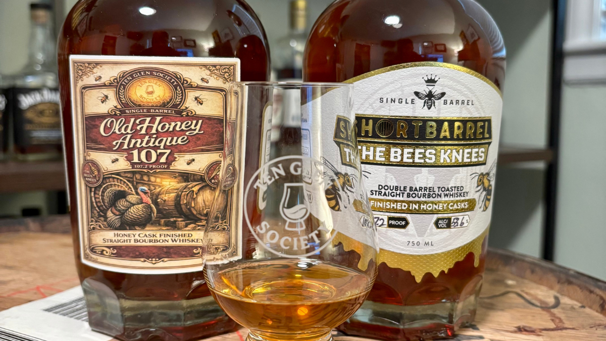 Ten Glen Society Short Barrel Bees Knees MGP Pick: 8 & 9 Year Honey, Funk, and Savory Depth at 107.2 Proof
