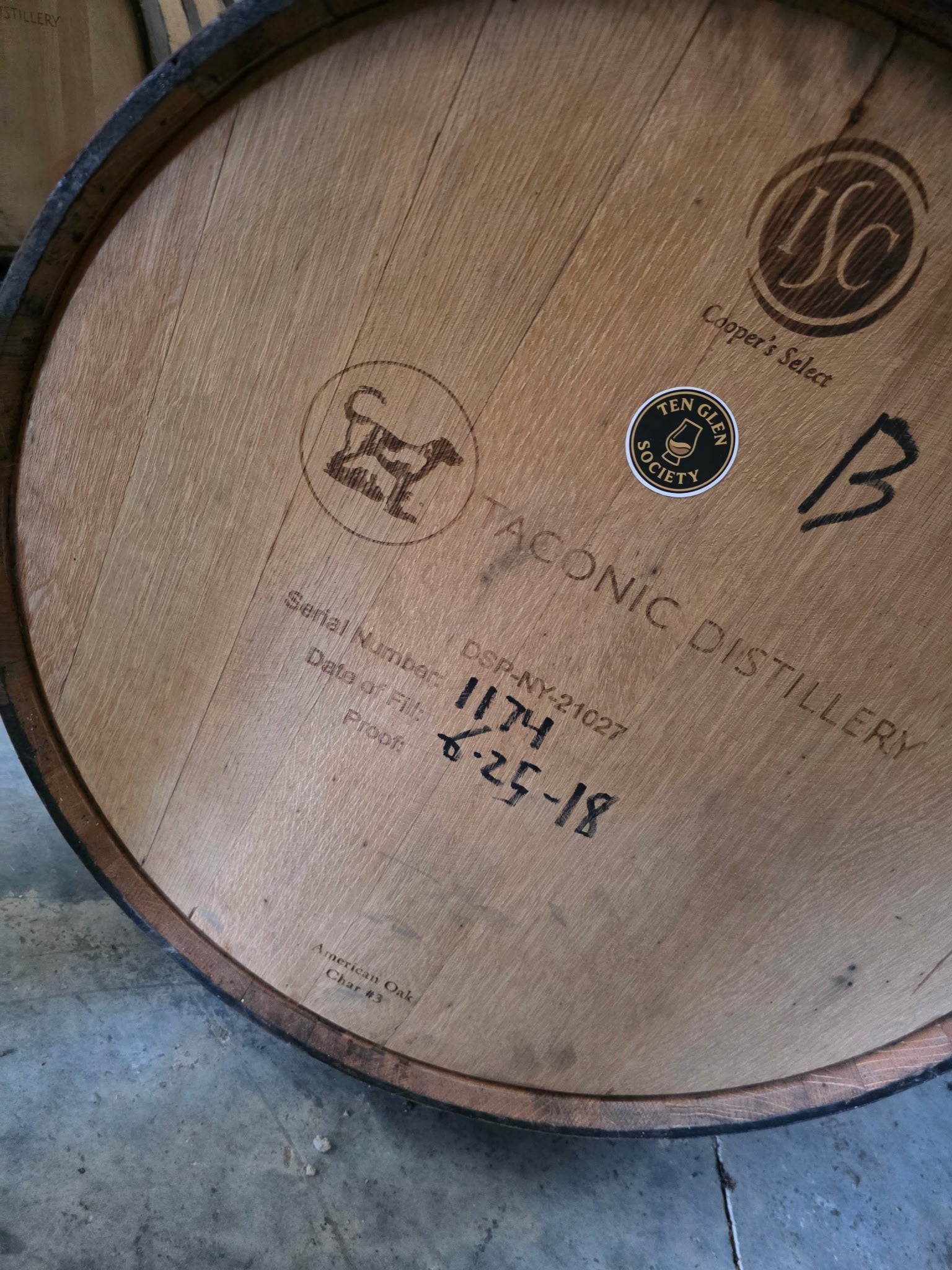 Ten Glen Society Taconic 7 Year 10 Month Cask Strength Bourbon Pick